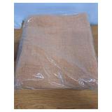 Faux Linen Semi Sheer Room Divider Curtain with Flexible Curtain Track, Light Filtering Privacy Drapes for Window Sliding Glass Door, Living Room Bedroom, Sunset Orange, 72" W x 72" L,1 Panel