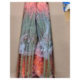 UV Resistant Plastic Faux Plants for Garden Porch Patio Home Decor, Autumn-red Color