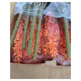 UV Resistant Plastic Faux Plants for Garden Porch Patio Home Decor, Autumn-red Color