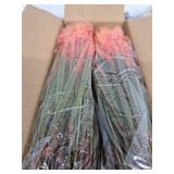 UV Resistant Plastic Faux Plants for Garden Porch Patio Home Decor, Autumn-red Color