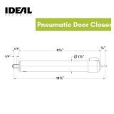 Ideal Security 9700 Heavy Pneumatic Touch & Hold Storm and Screen Door Closer for Wood, Aluminum, and Vinyl Doors, Silent and Smooth Closing, 11.5, White - Retail: $23"