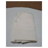 Linen Blend Kitchen Window Curtains Over Sink, Grommet Short Curtains for Small Window Thick Flax Linen Weave Privacy Added for Cafe/Bathroom, Off White, W55 x L36, 2 Panels - Retail: $25