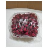 Dark Red Berries Stems 12 mm Artificial Frosted Holly Berries for Christmas Tree Decor Rustic Fake Simulation Mini Berry Fruit for Christmas Wreath DIY Craft Xmas Party Supply - Retail: $19