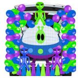 Halloween Aliens Car Decorations Kit Aliens Trunk or Treat Car Decorations for SUV Car Backdrop Haunted Banner Halloween Car Trunk Decoration Party Supplies (missing spaceship balloon) - Retail: $7
