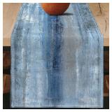Blue Grey Table Runners Modern Art Farmhouse Linen Table Runners Dresser Scarves Retro Rustic Style for Party Kitchen Dining Table Coffee Holiday Party Decor (Blue Grey, 13x 71") - Retail: $12"