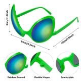 Alien Headband and Glasses, Alien Costume for Adult Women and Men, Halloween Accessories with Martian Antenna Headband Sunglasses Gloves, Space Costume Accessories for Party, Birthday, Green - Retail: