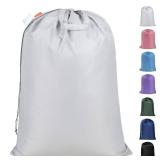 Extra Heavy Duty Large Laundry Bag with Sturdy Handles and Drawstring Closure, 28 x 36 inches Storage Bag for Basket, College, Dorm, Travel, Silver - Retail: $7