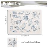 5PCS Marine Life Underglaze Paper Transfer Scallops Seahorses Turtles Transfer Paper for Clay Ceramic Porcelain Under Glaze Transfers for Pottery Enamel Decals Papers Handcrafted Gifts - Retail: $9