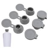 6pcs Bottle Emptying Kit Cap for Upside Down Dispenser Shampoo Lotion, Saver Flipping Set with 3 Size 0.7