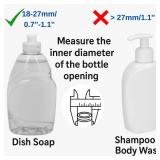 6pcs Bottle Emptying Kit Cap for Upside Down Dispenser Shampoo Lotion, Saver Flipping Set with 3 Size 0.7