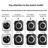 Compatible For Apple Watch Band with Bling Diamond Case 38mm 40mm 41mm 42mm 44mm 45mm 46mm 49mm, Women Glitter Leather Bands + Protective Case For iWatch Series 10 9 Ultra SE 8 7 6 5 4 3 2 1(Starlight