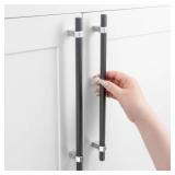 1PCS 10Inch Hole Centers, Black and Chrome Cabinet Pulls Matte Black and Polished Chrome Cabinet Handles AP1310 Kitchen Hardware for Cabinets Drawers Dresser Cupboard Bedroom Bathroom Vanity - Retail: