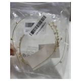 2 Pcs Gold Rhinestone Alloy Five-pointed Star Headbands Bridal Hair Hoop Decorative Headpiece Wedding Hair Accessories Ornaments for Elegant Women Girls - Retail: $9