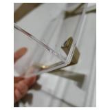 Clear Tissue Box Cover Rectangle Acrylic Tissue Box Holder with Gold Plated Legs Napkin Dispenser Dryer Sheet Container for Bathroom (cracked on side) - Retail: $23