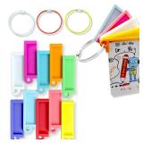 Card Holder for Yoto Cards with 3 Ring Loops, 10 Pcs Reusable Card Top Holders for Yoto Cards Display Storage, Card Holders on Keyring for Travel, Kid Gift, Accessories Card Display Organizer - Retail