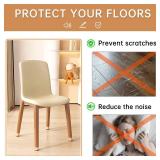 28Pcs Chair Leg Floor Protectors Rectangle for Hardwood Floors Silicone Caps Covers Felt Furniture Pads Clear Chair Sliders, Protect The Floor from Scratches(Fit:L 1.5-2",W 0.75"-1") - Retail: $15"