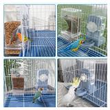 No Mess Bird Feeder Water Dispenser Set, Parakeet Cage Accessories, Bird Feeder and Waterers in Cage for Cockatiels, Finches, Lovebirds, Budgies, Canaries - Retail: $18