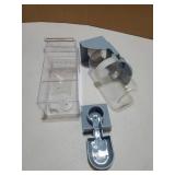 No Mess Bird Feeder Water Dispenser Set, Parakeet Cage Accessories, Bird Feeder and Waterers in Cage for Cockatiels, Finches, Lovebirds, Budgies, Canaries - Retail: $18