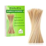 200 PCS Bamboo Skewers, 12 Inch Wooden Skewer for Appetizers, Fruit, Kebabs, Grilling Barbecue, Mini Burger, Sausage, Cocktail Picks for Drinks, Long Toothpicks, Food Sticks Natural, Kitchen Gadget - 