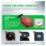 212CC Pull Start Recoil Starter - Compatible with Harbor Freight Predator 69730 69727 212cc 173cc 6.5HP 7HP OHV Engine Power 91520 92207 92208 92210 Go Kart Pit Bike Generator Lawnmower - Retail: $13