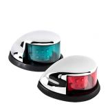 Boat Navigation Light Red and Green LED Marine Navigation Boat Bow Light for Pontoon and Small Boat (Silver) - Retail: $26