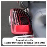 American Flag Saddle Bag Lid Decals SaddleBag Vinyl Cover Exterior Accessories Black Compatible with 1993-2013 Harley Davidson Touring 2pcs  - Retail: $29