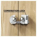 4 Pack Child Proof Cabinet Door Locks Baby Safety Combination Adjustable Cupboard Locks Passwords Child Proofing Latches for Knob Handle Drawers Closet (White) - Retail: $17