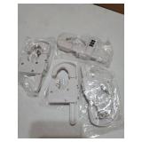 4 Pack Child Proof Cabinet Door Locks Baby Safety Combination Adjustable Cupboard Locks Passwords Child Proofing Latches for Knob Handle Drawers Closet (White) - Retail: $17