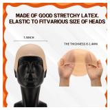 Thick Bald Skin Head Hairless Fake Skull Wig Cap Fancy Dress Costume Cosplay Hat For Men Ladies Halloween Party - Retail: $6