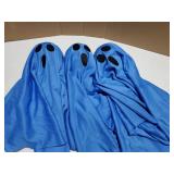 Halloween Light-up Ghost Decorations, White Hanging Flying Ghosts for Front Yard, Patio, Lawn, Garden, Party, 22.5 Inch, 3 Pack (Blue) - Retail: $16