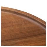 Round Wood Tray, Acacia Wooden Decorative Serving Tray for Coffee Table and Home Decor, Wooden Appetizer Charcuterie Board for Kitchen Countertop (11.8 inch) - Retail: $19