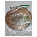 Round Wood Tray, Acacia Wooden Decorative Serving Tray for Coffee Table and Home Decor, Wooden Appetizer Charcuterie Board for Kitchen Countertop (11.8 inch) - Retail: $19