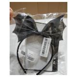 Halloween Bat Headband, Black Bat Wing Hair Bow Hairband, Festival Masquerade Party Decoration Role Play Headwear for Women - Retail: $8