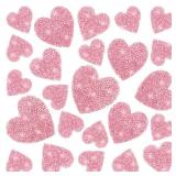 26Pcs Iron on Heart Patches 4Sizes Rhinestone Heart Iron on Patches Love Rhinestone Patches Adhesive Applique Hearts Glitter Crystal Patches for Clothing Jeans Shoes Bags Hats Repair Decoration (missi