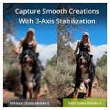 DJI Osmo Mobile 6 Gimbal Stabilizer for Smartphones, 3-Axis Phone Gimbal, Built-In Extension Rod, Object Tracking, Portable and Foldable, Vlogging Stabilizer, YouTube TikTok, Slate Gray (Missing USB C