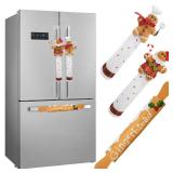 Christmas Refrigerator Handle Covers Set of 3, Gingerbread Christmas Kitchen Decor Gingerbread Christmas Fridge Handle Covers for Home Xmas Decorations Indoor