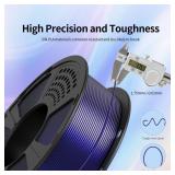 Tri-Colors, Silk Pla Filament, 3D Printer Filament 1.75mm +/-0.02mm, 1Kg (2.2lbs) Spool, Vacuum Packaging (Blue+Purple+Black) - Retail: $25