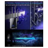 2025 WiFi Extender Internet Booster, Long Range Repeater Wireless Routers Amplifier, Mesh Wi-Fi 80% Faster | Broader Than Ever, 1-Tap Setup, Support More Network Devices at Home - Retail: $30