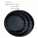 OMEM Reptile Food Bowl Water Dish, Feeding Dish, Birds Bowl (L, Black) 1pcs  - Retail: $18