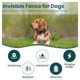 GPS Dog Electronic Fence, Wireless Training Collar- No Subscription Required, Customizable Boundaries via App 3280 FT, IPX7 Waterproof Rechargeable Collar, Smart Training Fence, Automatic Sleep/Wake -