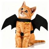 Halloween Dog Bat Wings Costume, Pet Halloween Cosplay Party Dress Up Costume for Small Dogs Cats(Only for Small Pet) - Retail: $7