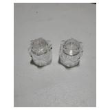 1 Pair Shower Knob Replacement, Compatible with Phoenix Mobile Home Sink Tub Shower, Acrylic Bathtub Knobs Parts, Clear Faucet Handles with 17pt Spline Point Broach Center Hole - Retail: $9