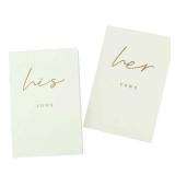 Ivory Wedding Vow Books His and Hers - 4 x 6 inches Wedding Officiant Books for Newly Couples - Retail: $9