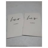 Ivory Wedding Vow Books His and Hers - 4 x 6 inches Wedding Officiant Books for Newly Couples - Retail: $9