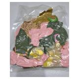 Jungle Safari Balloons Garland Arch Kit Animal Printed Pink Sage Green Balloons Wild One Giraffe Leopard Safari Decorations for Birthday Baby Shower Party Supplies (balloons only) - Retail: $9