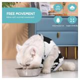 Cat Recovery Suit - Kitten Onesie for Cats After Surgery, Cone of Shame Alternative Surgical Spay Suit for Female Cat, Post-Surgery or Skin Diseases Protection -Cow(S) - Retail: $9