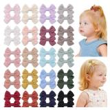 40pcs 2 Hair Clips for Girls - Mini Fully Lined Bows, Tiny Barrettes for Infants, Toddlers, Kids, Teens - Retail: $15"