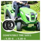 4.80/4.00-8 Heavy Duty Inner Tube, with Bent Valve, for Wheelbarrows, Mowers and More [Thickened] (2 Pack) - Retail: $13