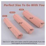 3.1 H Small Cervical Roll Pillow, Medium Soft Memory Foam Neck Round Pillow Cylinder Bolster Pillow for Sleeping, Round Neck Support for Bed, Legs, Back and Yoga (Pink, Small - 3.1" H) - Retail: $15"