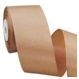 2 in x 25 Yds Wide Gold Satin Ribbon Solid Fabric Ribbons Roll for Crafts Chair Sash Valentine